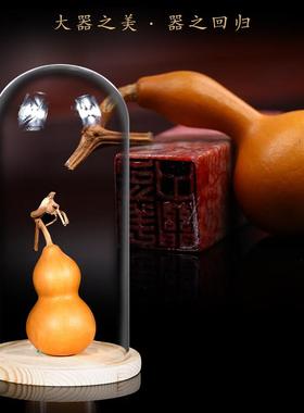 文玩玻璃罩防尘密封罩核桃手串核雕单籽防开 裂收纳瓶圆形摆件包