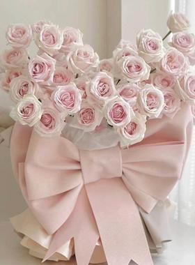 超大蝴蝶结背景墙橱窗玫瑰花束装饰美陈列摆件装饰品拍照打卡布置