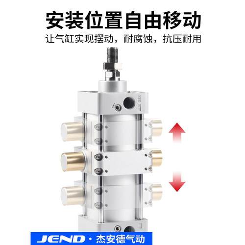 SC气缸附件TC32/40/50/63/80/100/125中摆支架配件快装式中间耳轴 - 图1