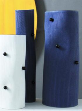 简约黑白陶瓷镂空裂纹花器售楼处样板间客厅工艺品软装桌面摆件