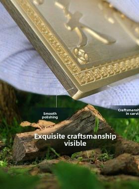 天官福门对门牌横挂门牌垂饰纯黄铜客厅门牌家居装饰