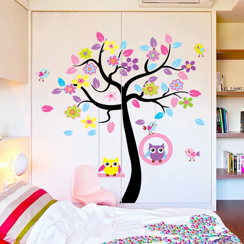 速发衣柜贴纸间子柜门翻新卧室墙壁纸自粘门贴房装饰儿童画柜布置 - 图2