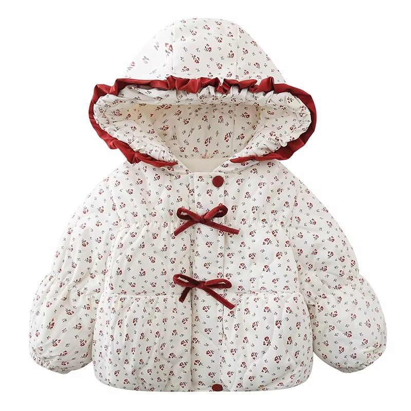 法国女童棉衣外套冬季女宝碎花加绒加厚洋气棉服上衣夹棉保暖棉袄,淘宝优惠券,粉丝福利购,淘宝优惠卷