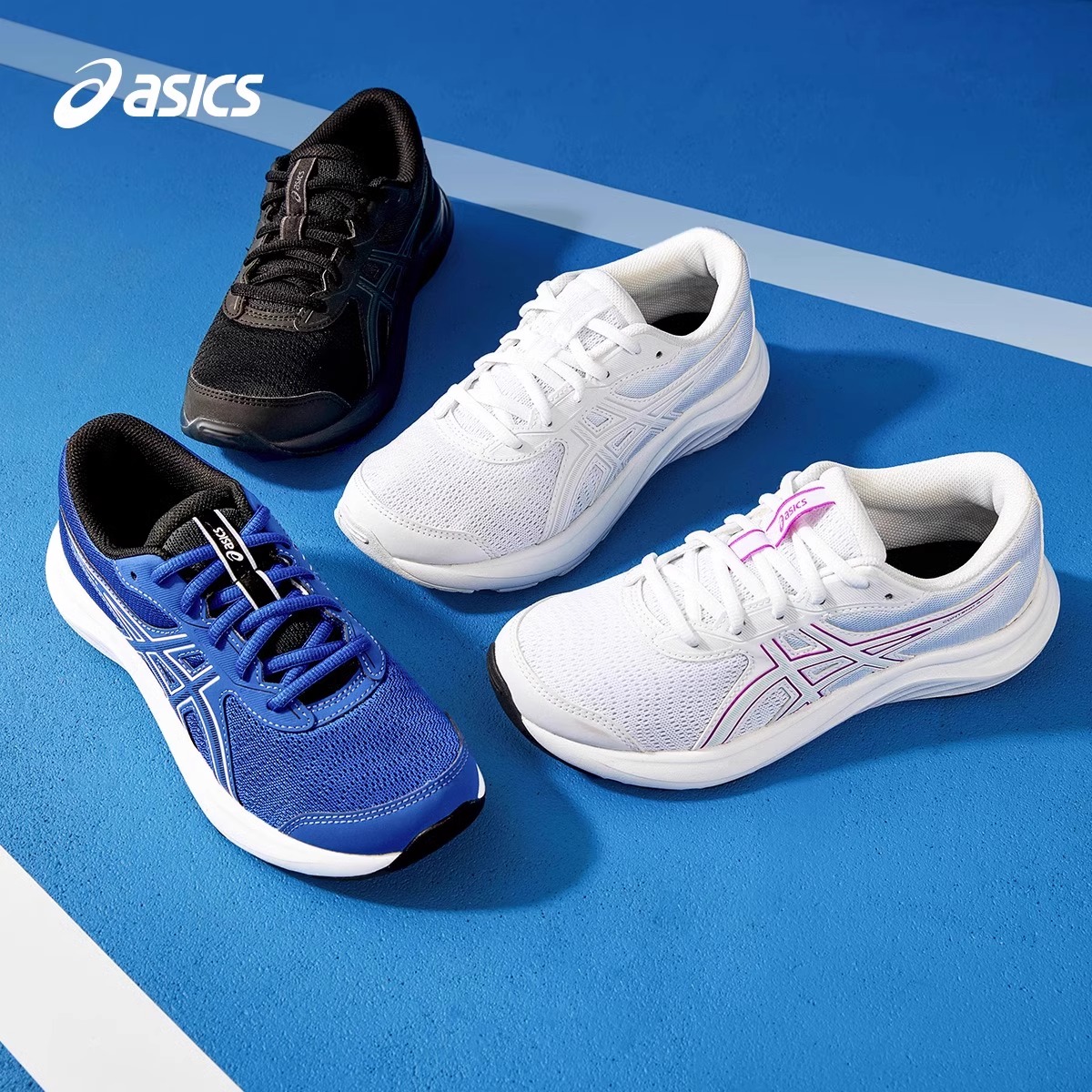 Asics/亚瑟士运动鞋白色2025秋季新款男女透气网面专业跑步鞋女鞋 - 图2
