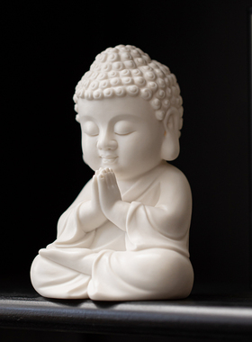 闲暇生活白瓷禅意小如来
