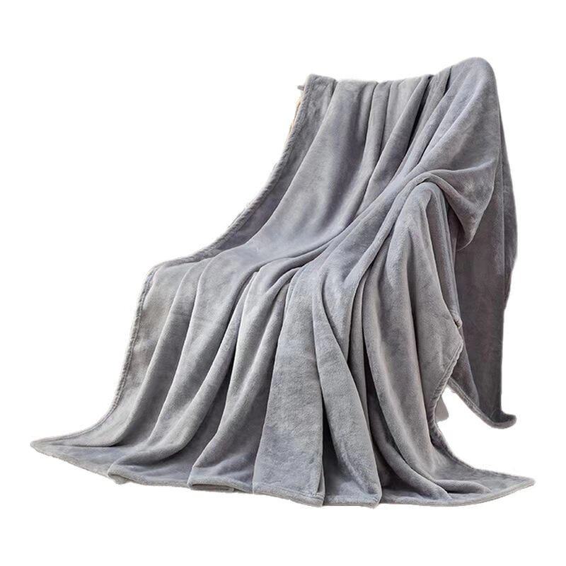 【芭芭农场】纯色法兰绒毛毯珊瑚绒沙发盖毯空调毯150*200cm,淘宝优惠券,粉丝福利购,淘宝优惠卷