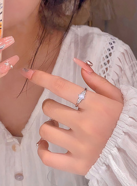 韩系爆款精致微镶锆石戒指女