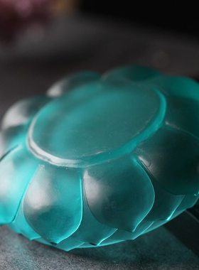 速发古法琉璃莲花居香摆件茶家客厅茶室线席香器佛像供奉祥云香炉