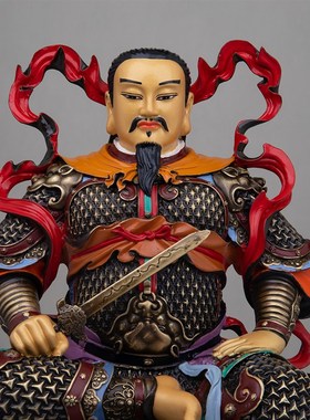 速发真武大神纯铜玄天上北铜摆家居像件武当山玄武大君像