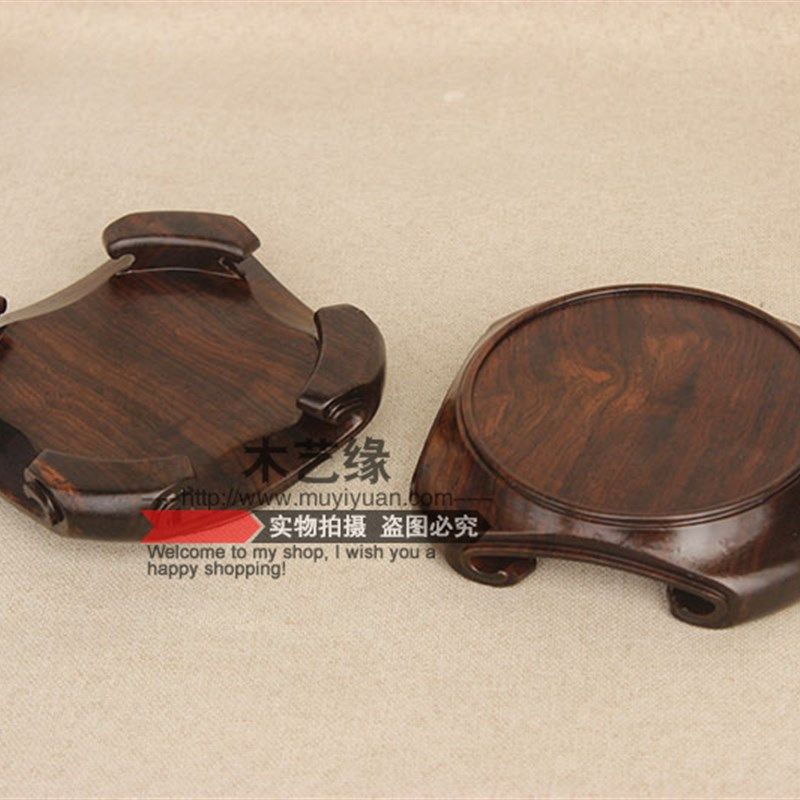 极速实木整木圆形摆件底座红木花瓶D盆景茶壶古玩木雕香炉玉石底,淘宝优惠券,粉丝福利购,淘宝优惠卷