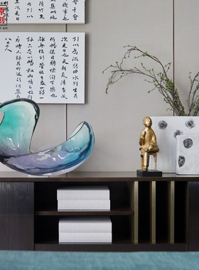 新品新款现代酒店透m明装饰品抽象雕塑工艺礼品摆饰时尚大堂艺术