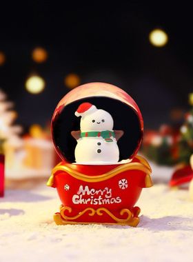 发光雪橇桌面摆件礼物圣诞装饰