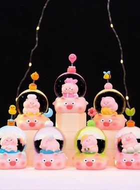 盲盒摆件树脂水晶球桌面玻璃肉猪