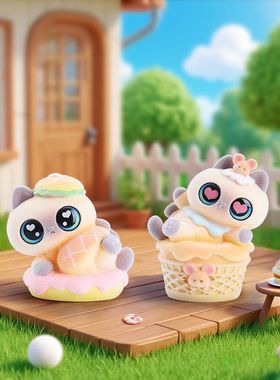 暹罗情绪卡通摆件创意猫书桌的