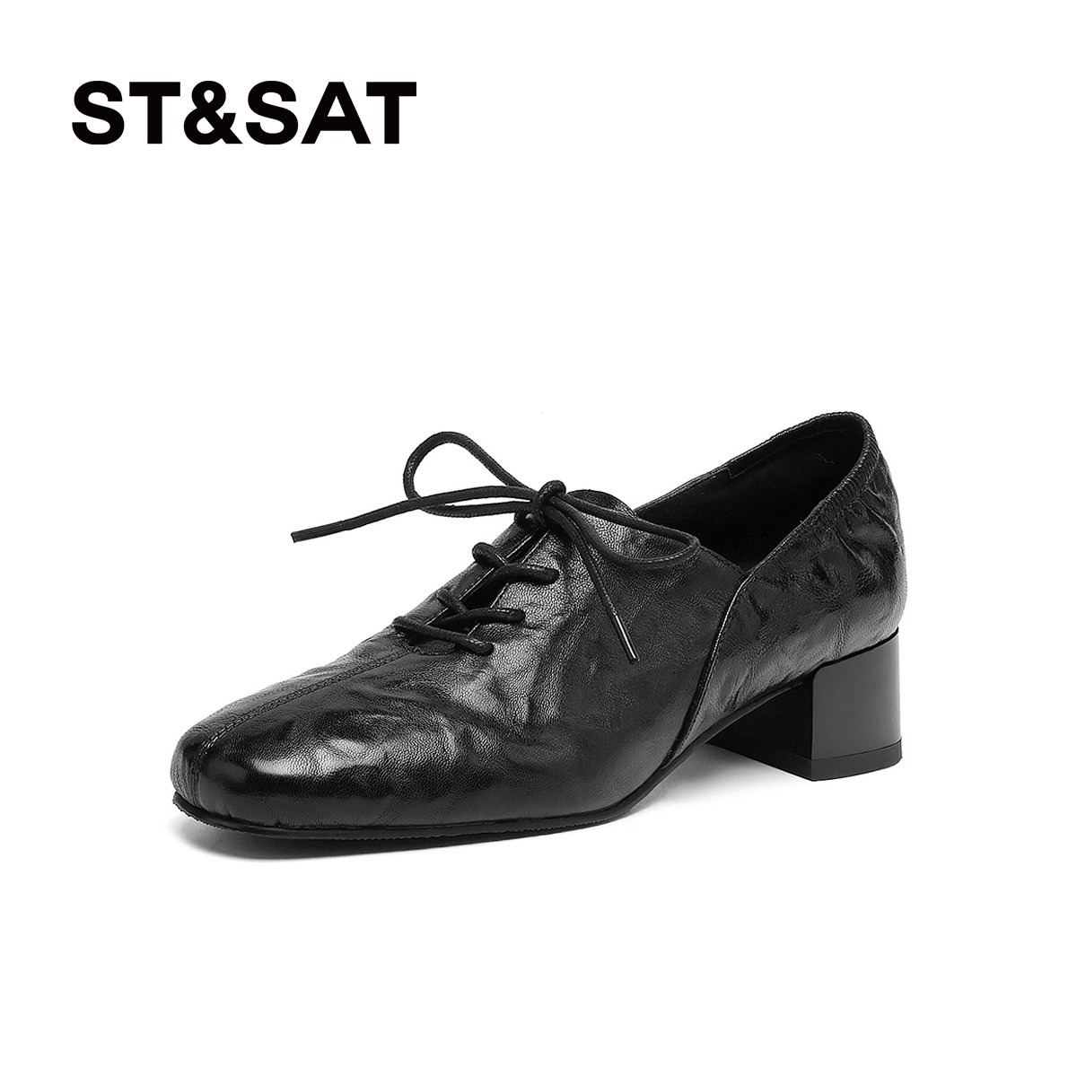 星期六法式复古小皮鞋女夏季配裙子粗跟软底不累脚通勤深口单鞋,淘宝优惠券,粉丝福利购,淘宝优惠卷