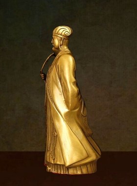 速发室铜诸葛亮摆件卧龙先中客厅书房办公全书桌工艺品生式送礼孔