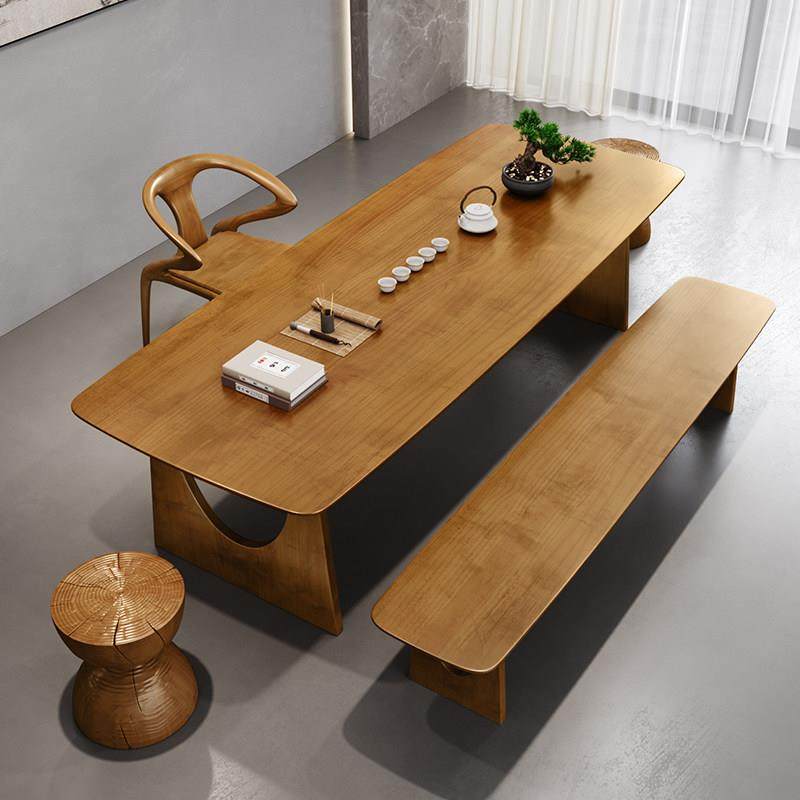 新中式全实木茶桌椅组合大板茶台现代简约客厅家用原木阳台泡茶桌,淘宝优惠券,粉丝福利购,淘宝优惠卷