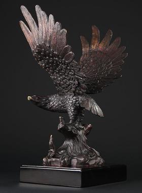大仕缘 铜工艺品雄鹰摆件大展宏图商务礼品摆设大鹏展翅老鹰