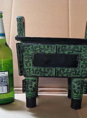 青铜器仿古摆件司母戊鼎 大方鼎铜香炉 九鼎家居装饰品 古玩