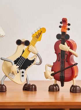 创意小提琴摆件音乐盒八音盒家居装饰品玄关书柜男孩儿童生日礼物
