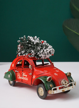 速发圣诞节礼物摆件面包铁咖铺店装饰店艺复古怀旧手工店啡摆设物