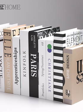 新品北欧简约现代仿真书假书摆件家居软装饰M品创意餐厅客厅书柜