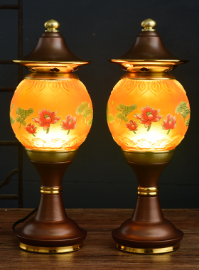 极速供佛琉璃香炉家用供奉观音大号供水杯果盘花瓶V长明灯佛具用