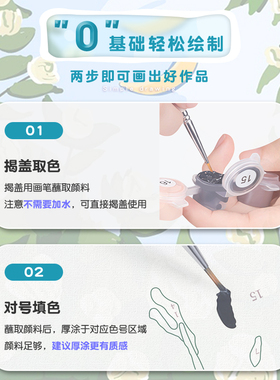 新品月光下白色玫瑰数字油画diy填充手工涂鸦填色丙T烯油彩画2024