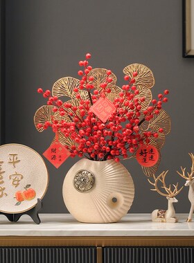 新品事事如意中式摆件暖居酒v柜新居装饰品客厅电视礼品展示柜平