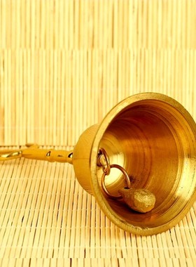 速发道家法器用品铜铃法铃道铃纯铃圣诞三叉课铜摇手铃三清铃铃铛