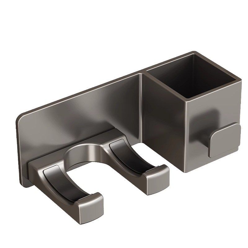 速发轻奢吹风置机挂架免打孔电风吹支架风筒壁物式收纳架枪灰,淘宝优惠券,粉丝福利购,淘宝优惠卷