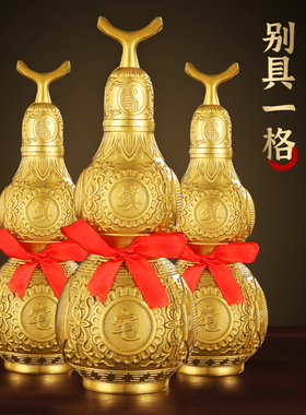 速发纯铜开葫铜盖芦摆件开口空心客室家居玄关大葫芦办公厅卧室工