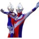 ວັນເດັກນ້ອຍ Ultraman Tiga suit suits ສໍາລັບຜູ້ໃຫຍ່ແລະເດັກນ້ອຍ Superman cos one-piece luminous performance costume