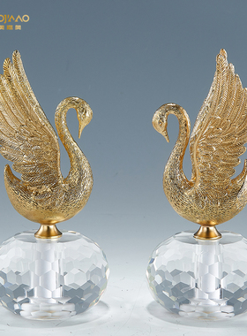 速发轻奢公铜摆黄客厅玄关办件室摆放装饰工艺品乔迁开业高端礼品