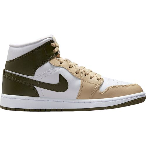 Nike耐克正品Air Jordan 1女款中帮运动休闲缓震篮球鞋BQ6472-120 - 图3