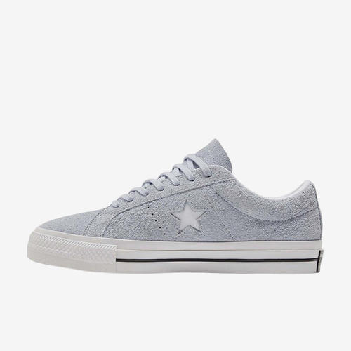 Converse匡威正品经典淡紫色低帮男女复古翻毛皮休闲板鞋172387C - 图0