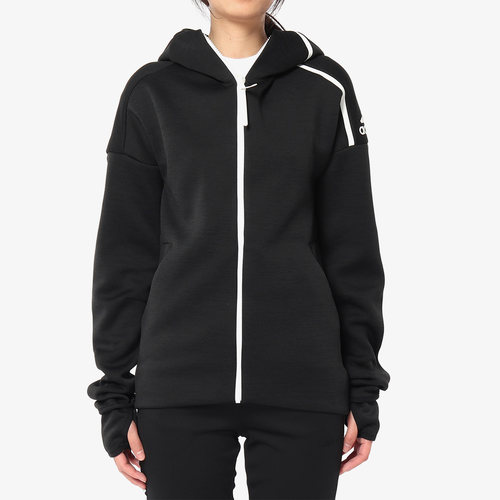 Adidas/阿迪达斯正品女子拇指洞连帽针织运动休闲夹克外套 DM5024 - 图0
