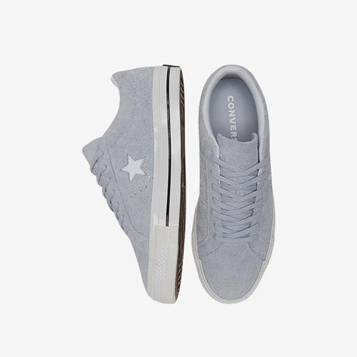 Converse匡威正品经典淡紫色低帮男女复古翻毛皮休闲板鞋172387C - 图1