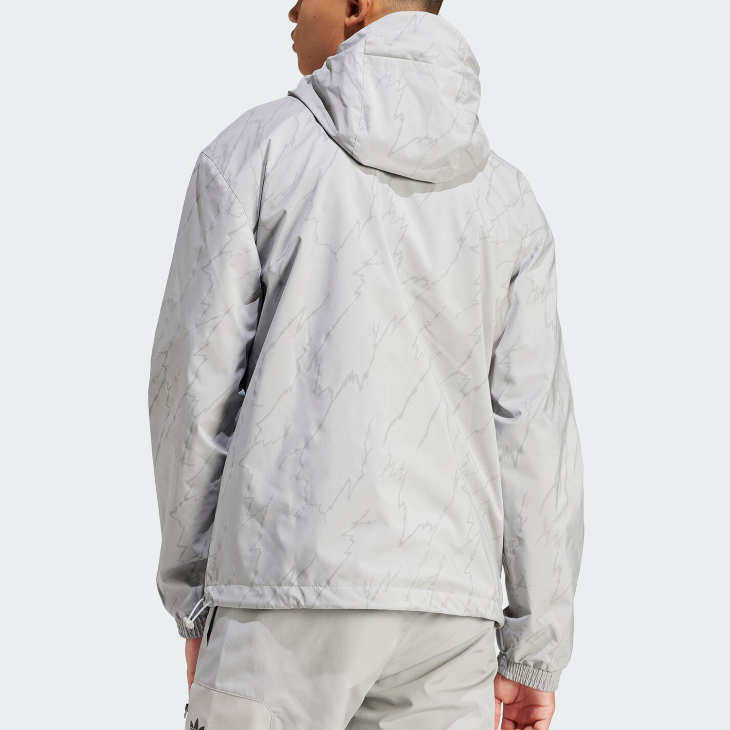 Adidas/阿迪达斯官方正品三叶草男士印花休闲运动连帽外套IS2811 - 图1