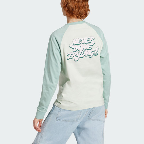 Adidas/阿迪达斯正品LONGSLEEVE三叶草女子运动长袖T恤IN4136 - 图0