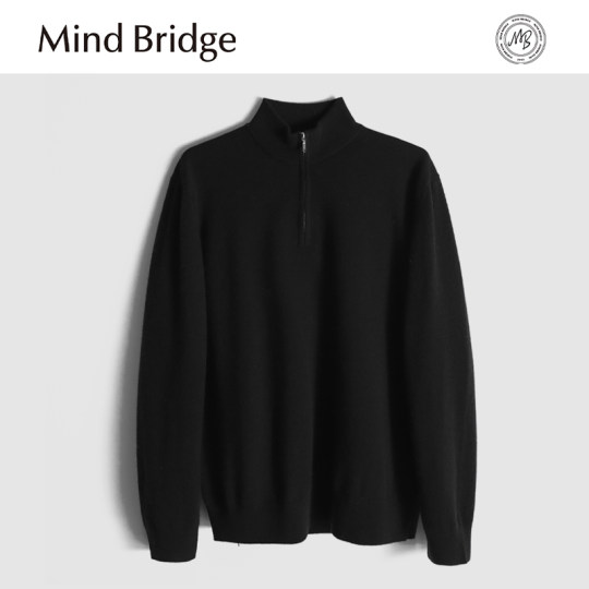 MindBridge新款2025秋冬季男士半高领商务休闲保暖内搭针织衫打底