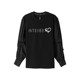 U/TI black street style splicing small diamond long-sleeved T-shirt women's design casual Youti 2024 spring new style