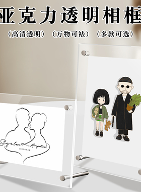 票根水晶门票七展示画框六寸明信片定制摆台透明7亚克力相框照片6