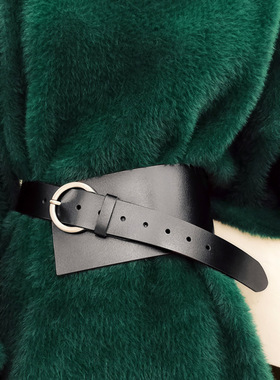 极速Fashion Wide Belts For Women Luxury GLenuine Leather Wai