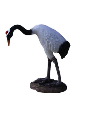 新品仿真小白仙鹤摆件假山v盆景景观造景飞鹤假微景观户外庭院喷