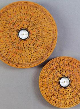 桃木罗盘实木质纯手工高精度专业随身携带三合综合办公室桌面摆件