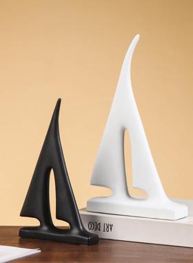 轻奢高档一帆风顺帆船摆件家居饰品客厅电视柜办公室书房摆饰北欧
