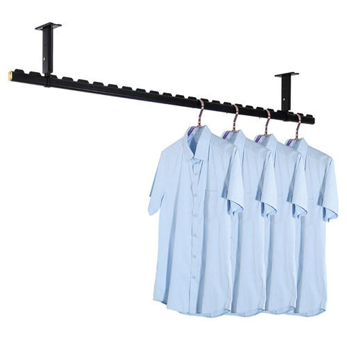 阳台晾衣杆顶装固定吊顶式晾衣架阳光房室内铝合金悬挂衣杆凉衣捍 - 图3