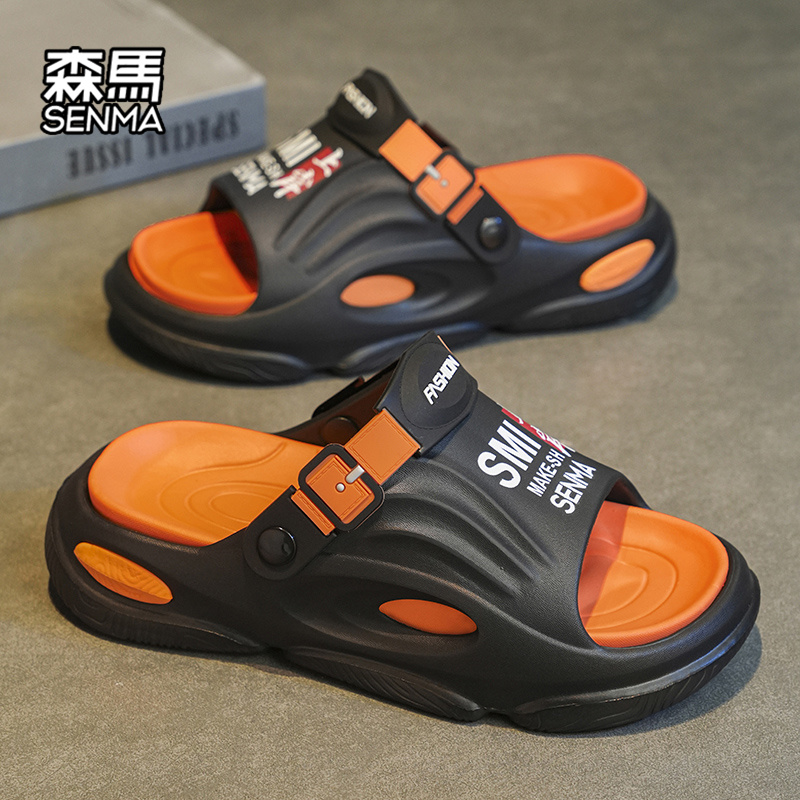 森马男士凉鞋夏季户外软底防滑休闲两穿沙滩凉拖学生潮牌运动拖鞋 - 图3