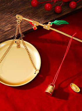 新品乔迁新居礼品称心如意金元宝铜秤客厅酒柜电视V柜摆件装饰家